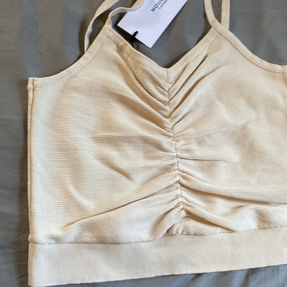 MOUSSY MY MIDDLE SHEARING SHORT CAMI OFF WHITE SIZE LARGE - Picture 7 of 10